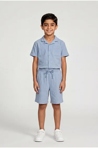 Kids Textured Pull On Shorts