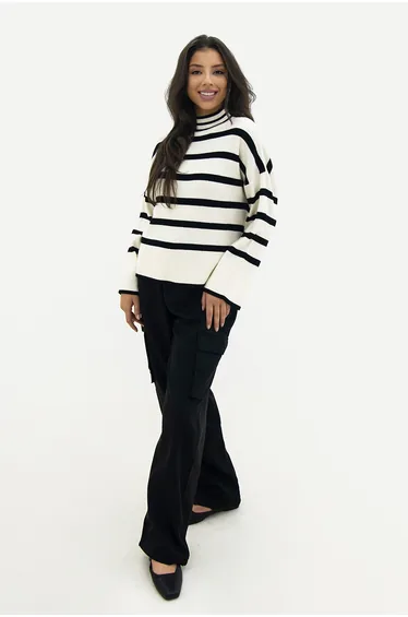 Long sleeve striped sweater