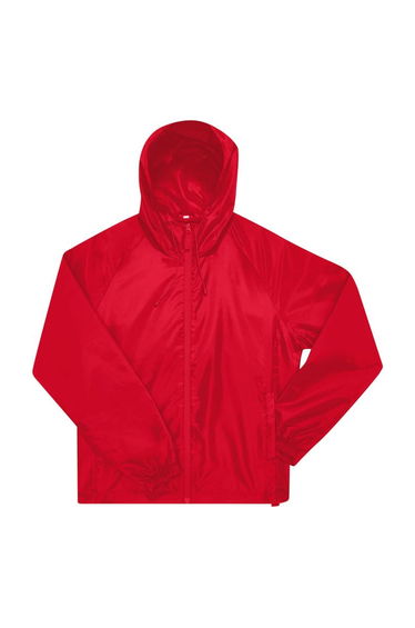 B&C Unisex Adult Windbreaker - Red