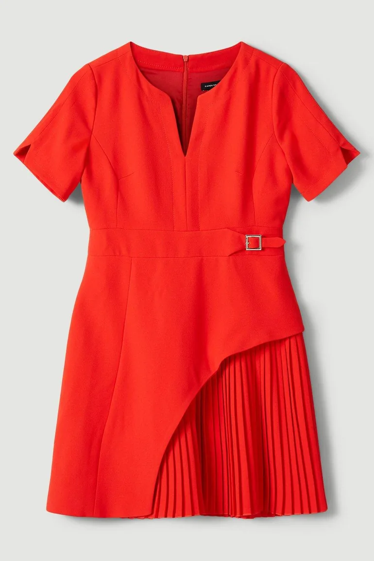 strapless open back dress Sunny Pleated Midi Dress main image 0