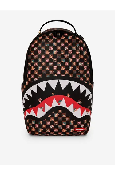 Sprayground Kids Peeking Characters Remix Backpack in Brown (46cm)