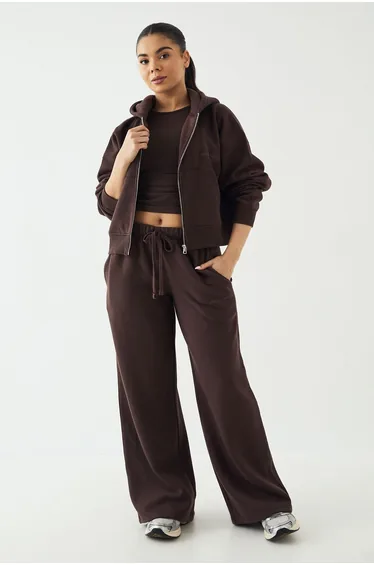 DSGN Studio Sport Training Club Zip Through Hoodie - coffee bean