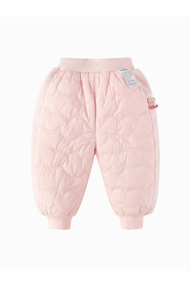 Girls' Quilted Pants with Side Bear Detail