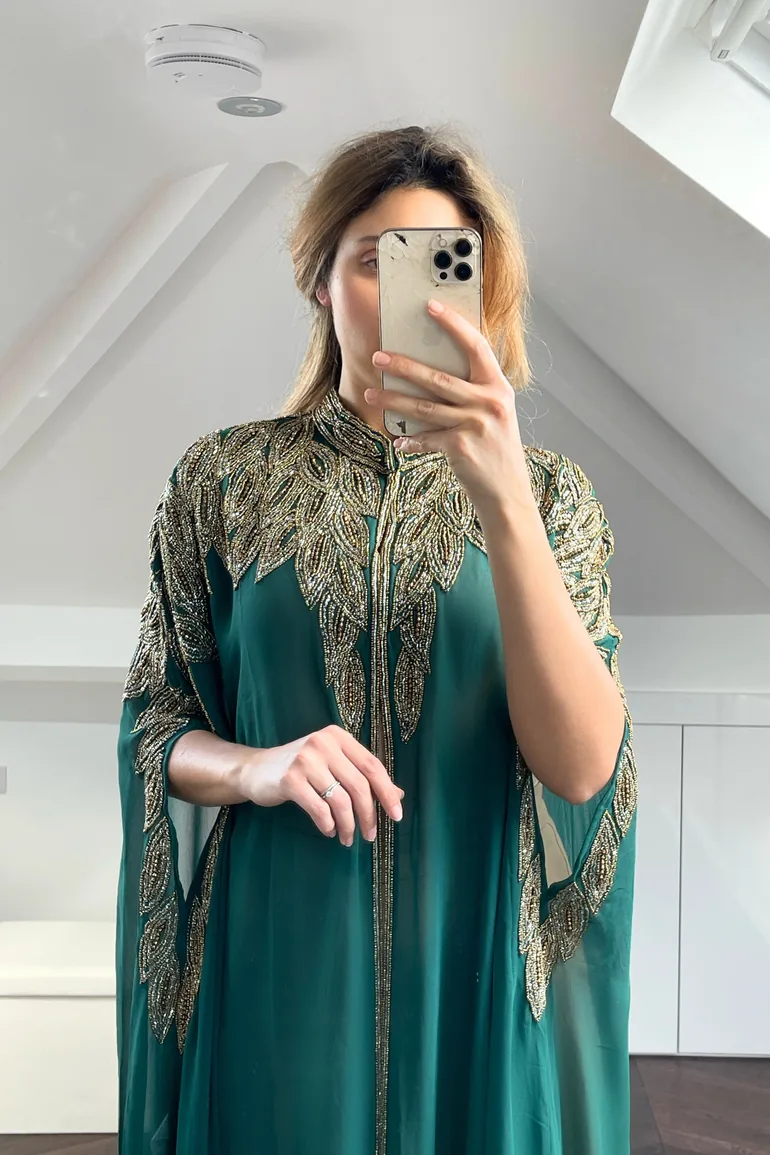 IMPERATRICE EMERALD GREEN KIMONO - 7