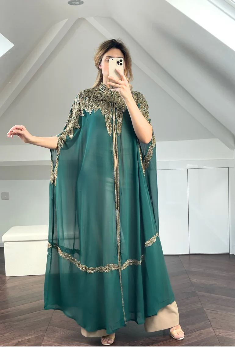 IMPERATRICE EMERALD GREEN KIMONO - 5