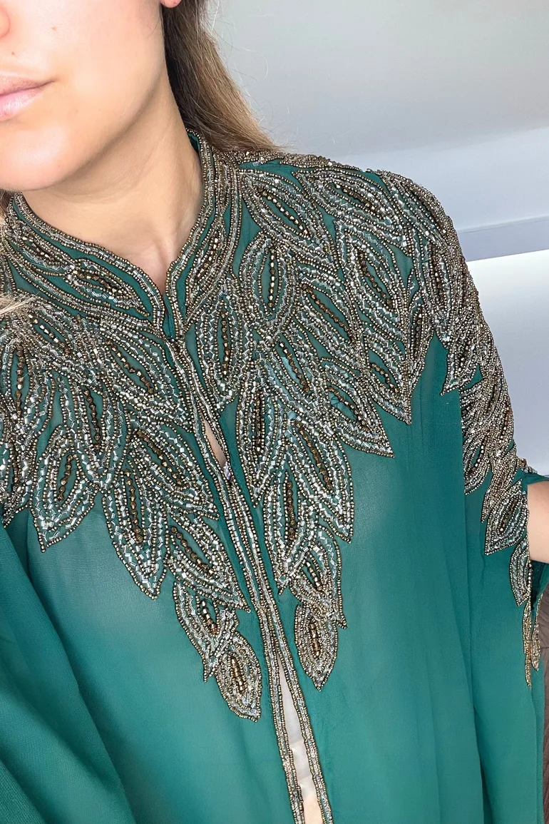 IMPERATRICE EMERALD GREEN KIMONO - 8