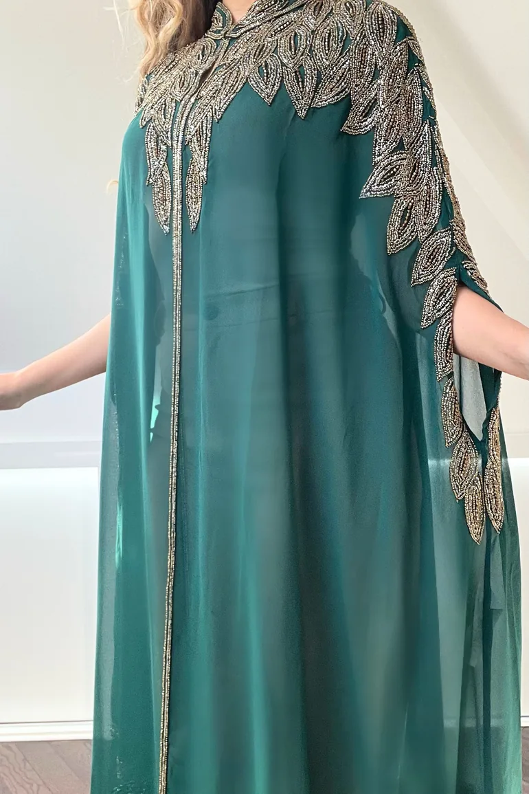 IMPERATRICE EMERALD GREEN KIMONO - 6