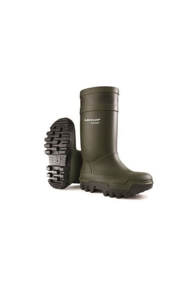 Dunlop C662933 Purofort Thermo + Full Safety Wellington / Womens Boots / Safety Wellingtons - Green