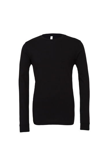 Bella + Canvas Adults Unisex Jersey Long Sleeve T-Shirt - Black