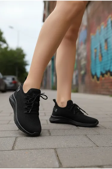 Black-Black Women's Sneakers