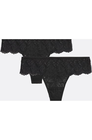 Pack of 2 Lison Tangas in All-Over Lace