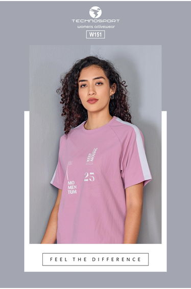 Women Printed Relaxed Fit Round Neck T-Shirt