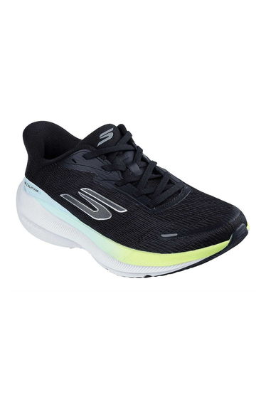 Skechers Womens/Ladies Aero Pulse Slip-In Running Trainers - Black/Sun