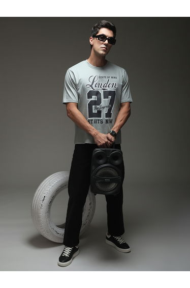 Men Oversized Short Sleeve Printed T-Shirt