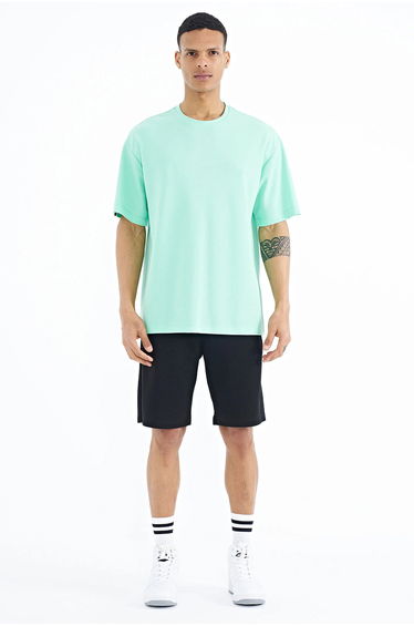 TOMMY Oversized Cotton-Blend Crew Neck T-Shirt With Patch
