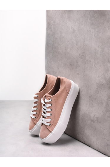 Blush Platform Ankle Trainers