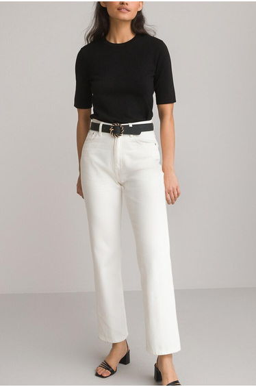 Short Sleeve Jumper/Sweater with Crew Neck