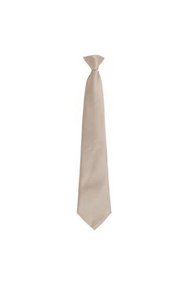 Premier Mens Fashion ”Colours” Work Clip On Tie - Khaki