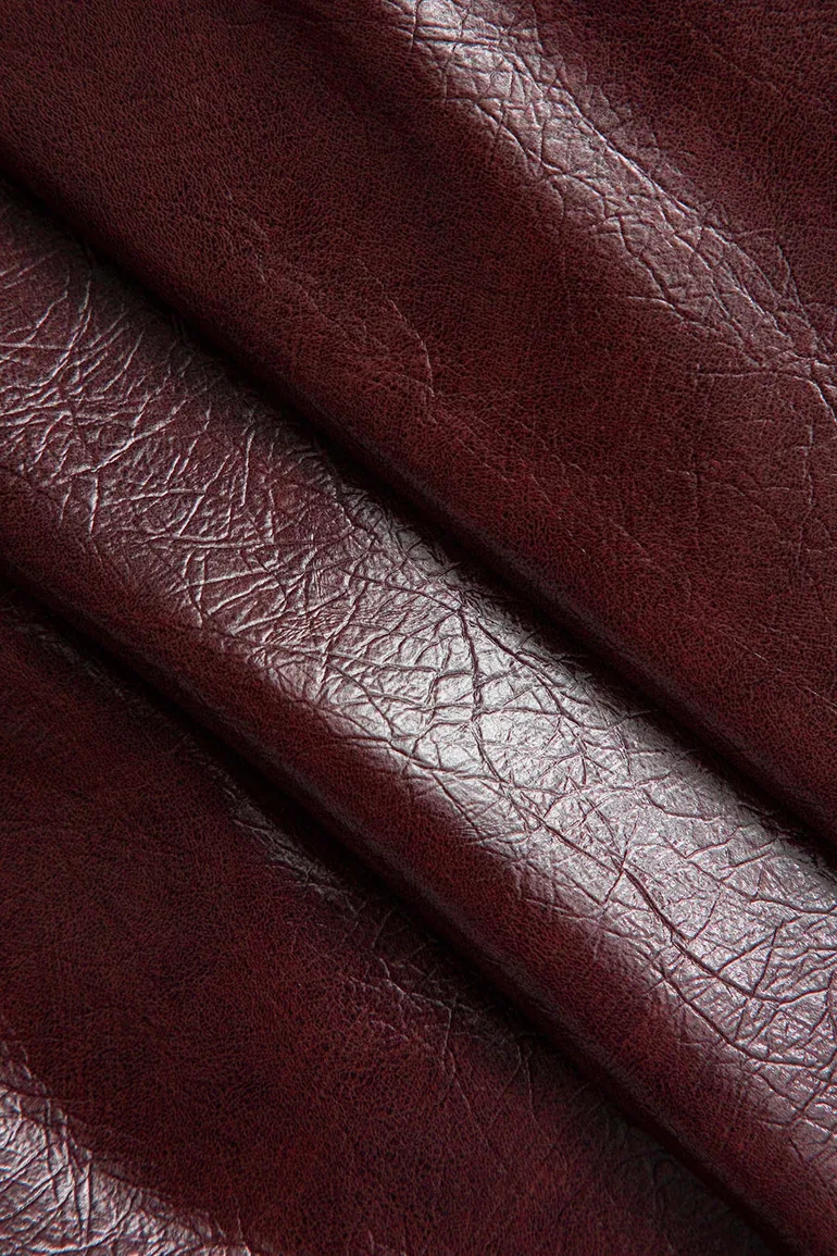 Faux Leather V-neck Ruched Mini Dress - 3