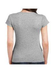 Gildan Womens/Ladies Softstyle Ringspun Cotton Fitted T-Shirt - Sports Grey - 1