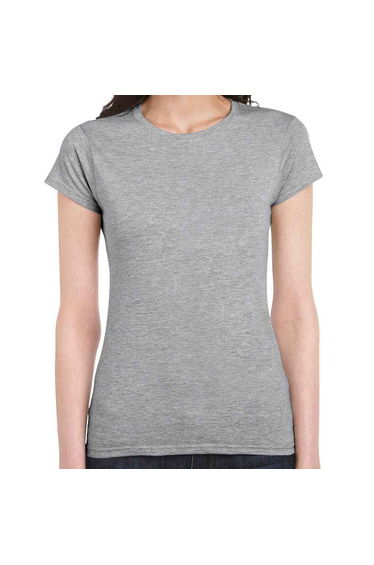 Gildan Womens/Ladies Softstyle Ringspun Cotton Fitted T-Shirt - Sports Grey