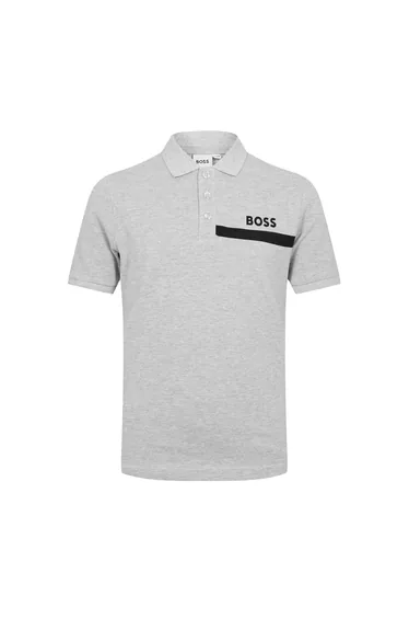 Boss Mens Regular Polo Shirt - Grey