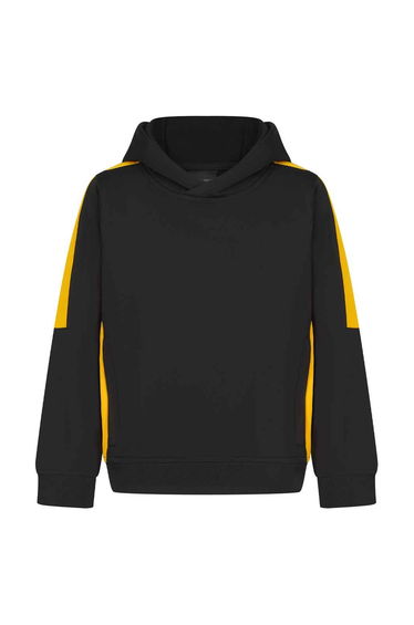 Finden & Hales Childrens/Kids Team Contrast Hoodie - Black/Gold