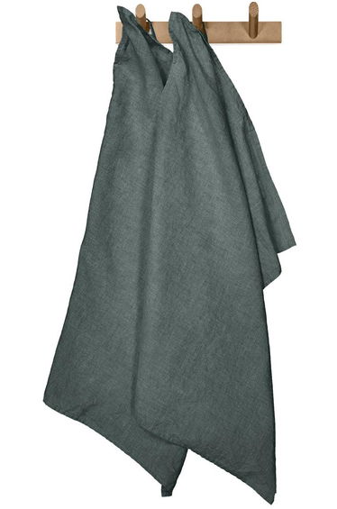 Victorine Set of 2 Pure Washed Linen Tea Towels