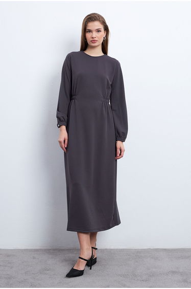 Zara Crep Dress with Smoked Waist Detail