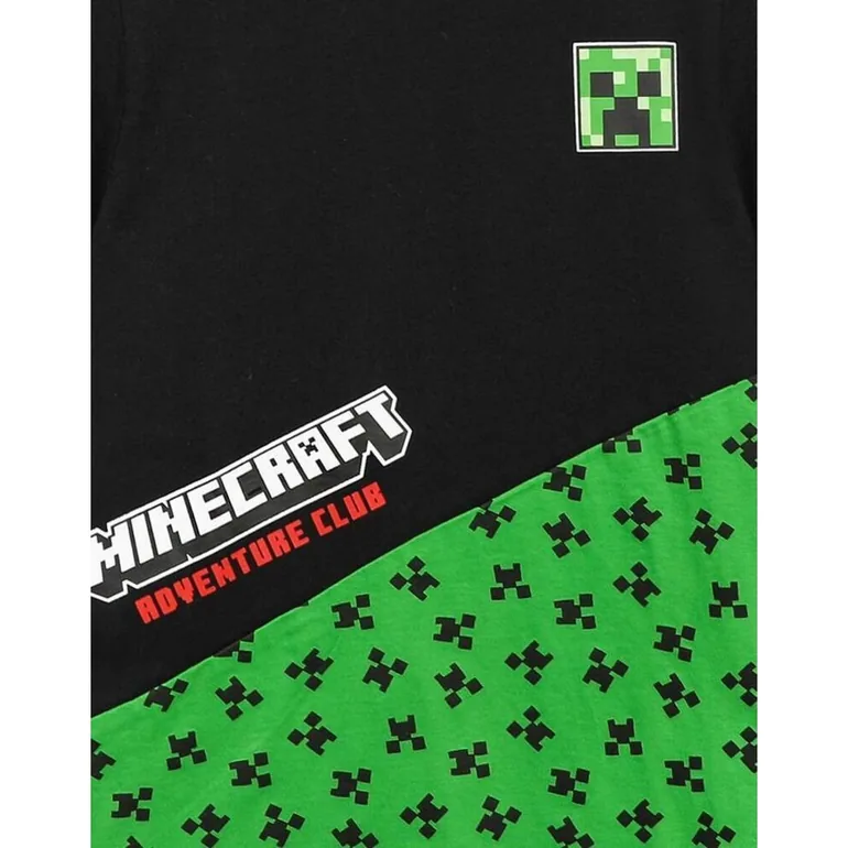 Minecraft Childrens/Kids Creeper Colour Block T-Shirt - Black - 2