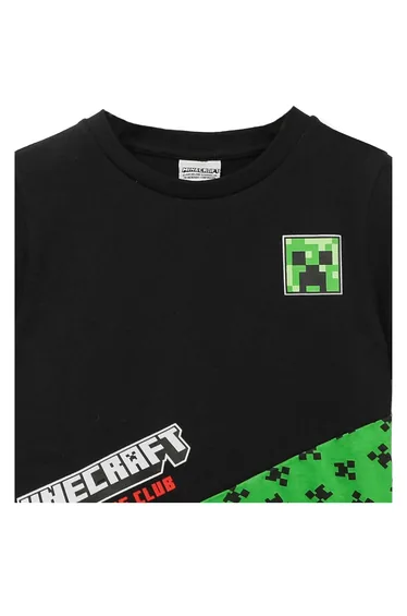 Minecraft Childrens/Kids Creeper Colour Block T-Shirt - Black
