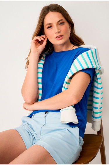 Perfect Crew Slub T-Shirt Blue