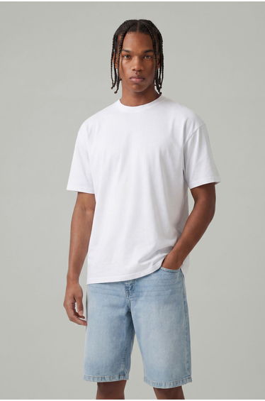 White Oversized Monte Carlo Print T-Shirt - white