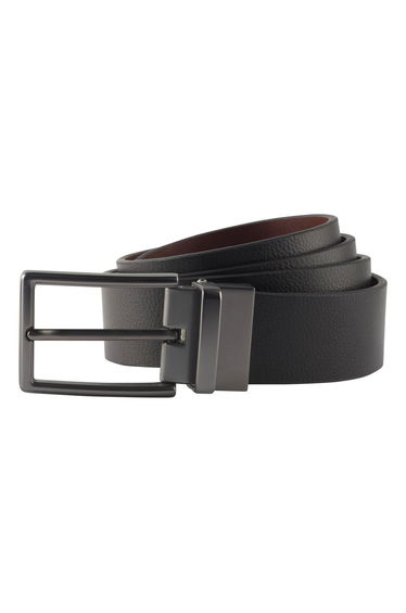 Asquith & Fox Mens Two-Way Leather Belt - Black/Brown