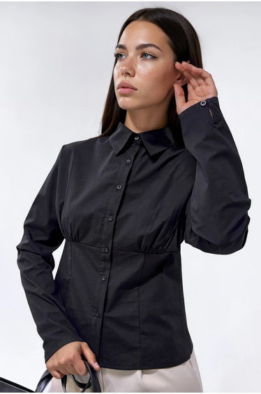 BDART Fitted Poplin Button-Up Short Shirt