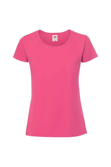 Fruit Of The Loom Womens/Ladies Iconic Ringspun Cotton T-Shirt - Fuchsia