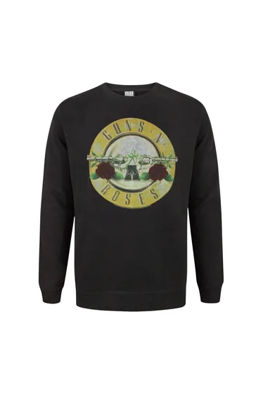 Amplified Guns N Roses Mens Drum Sweatshirt - Black