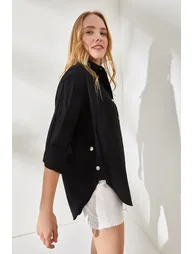 Olalook Black Long Sleeve Collared Shirt - 5
