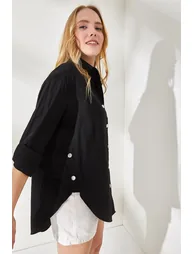 Olalook Black Long Sleeve Collared Shirt - 3