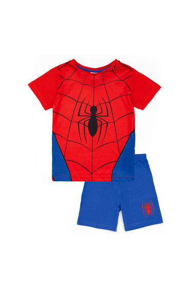 Spider-Man Boys Logo Short Pyjama Set - Blue/Red
