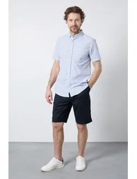 Light Blue Classic Check Short Sleeve Shirt