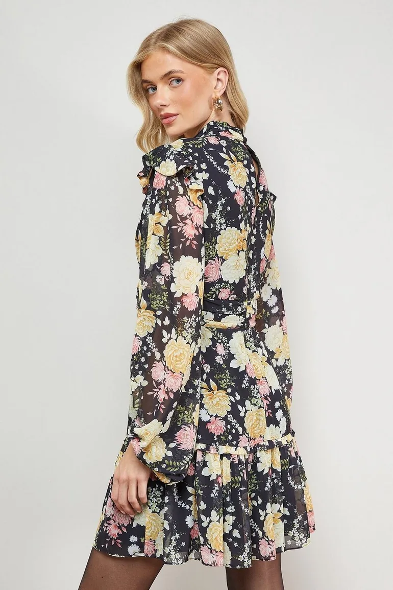 slim fit dress slacks Sequin Tweed Halter Neck Fit and Flare Mini Dress main image 0