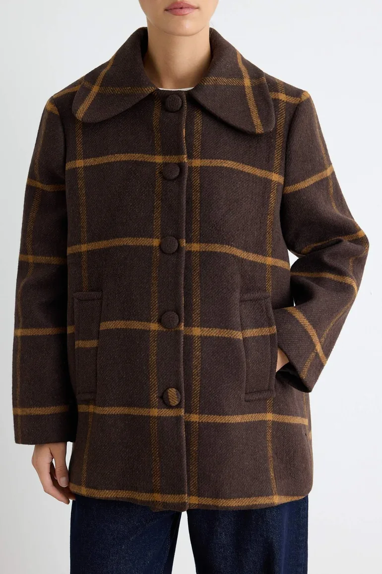 Brown Relaxed Coat - 4