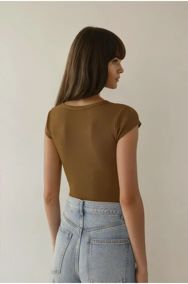 Slim Fit Crew Neck Crop T-Shirt