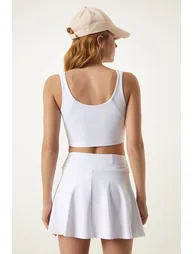 Happiness İStanbul White Ruffled Skorts - 8