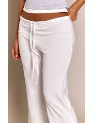 Petite White Soft Jersey Cropped Trouser - 3