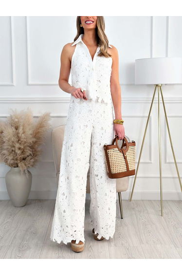 Exquisite Floral Lace Hollow Pants