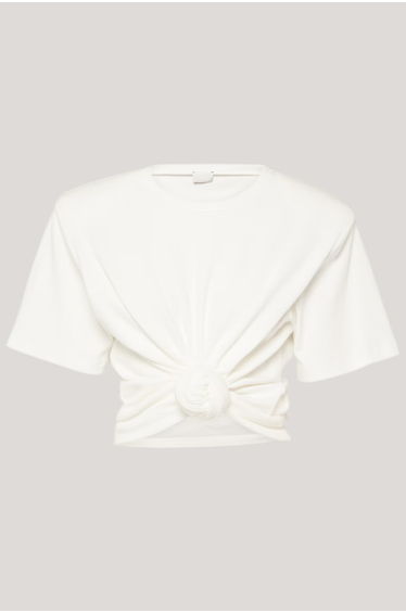 Jemma Ruch Twist T Shirt, White