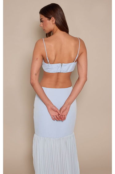 Blue Woven Strappy Bralette Top product thumbnail 3