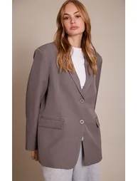 Charcoal Oversized Blazer - 1